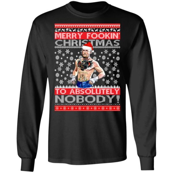 Conor McGregor Merry Fookin Christmas To Absolutely Nobody Ugly Christmas Sweater