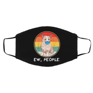 Vintage Ew People Podengo Pequeno Dog Wearing Face Mask