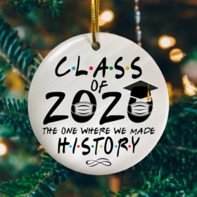Class Of 2020 The One Where We Made History Decorative Christmas Ornament - Funny Holiday Gift
