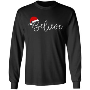 Believe With Santa Hat Ugly Christmas Sweater