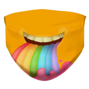 Emoji Pukes Rainbow Vomit Face Mask