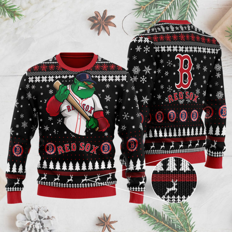 Boston Red Sox Ugly Christmas Sweater 3D