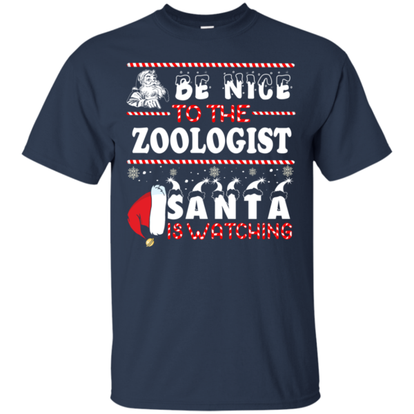 Be Nice To The Zoologist Santa Is Watching Ugly Christmas Sweater