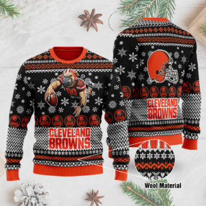 Cleverland Browns 3D Printed Ugly Christmas Sweater