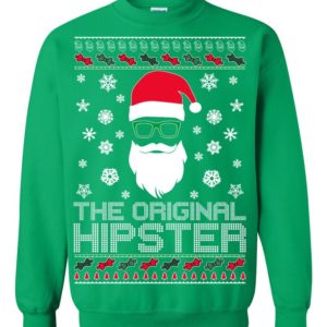 The Original Hipster Santa Claus Ugly Christmas Sweater