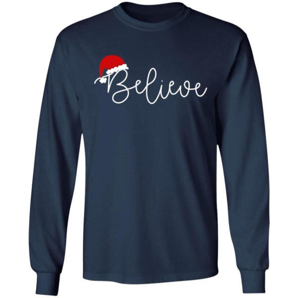 Believe With Santa Hat Ugly Christmas Sweater