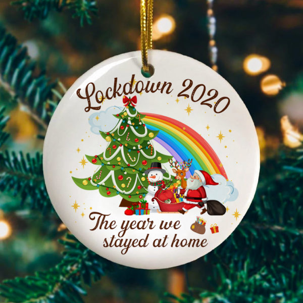 Lockdown 2020 The Year We Stayed At Home Funny Decorative Christmas Ornament – Funny Holiday Gift