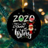 2020 Youll Go Down In History Funny 2020 Reindeer Christmas Ornament