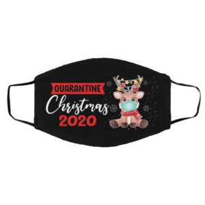 Quarantined Christmas 2020 Reindeer Face Mask