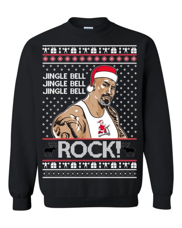 The Rock Jingle Bell Ugly Christmas Sweater