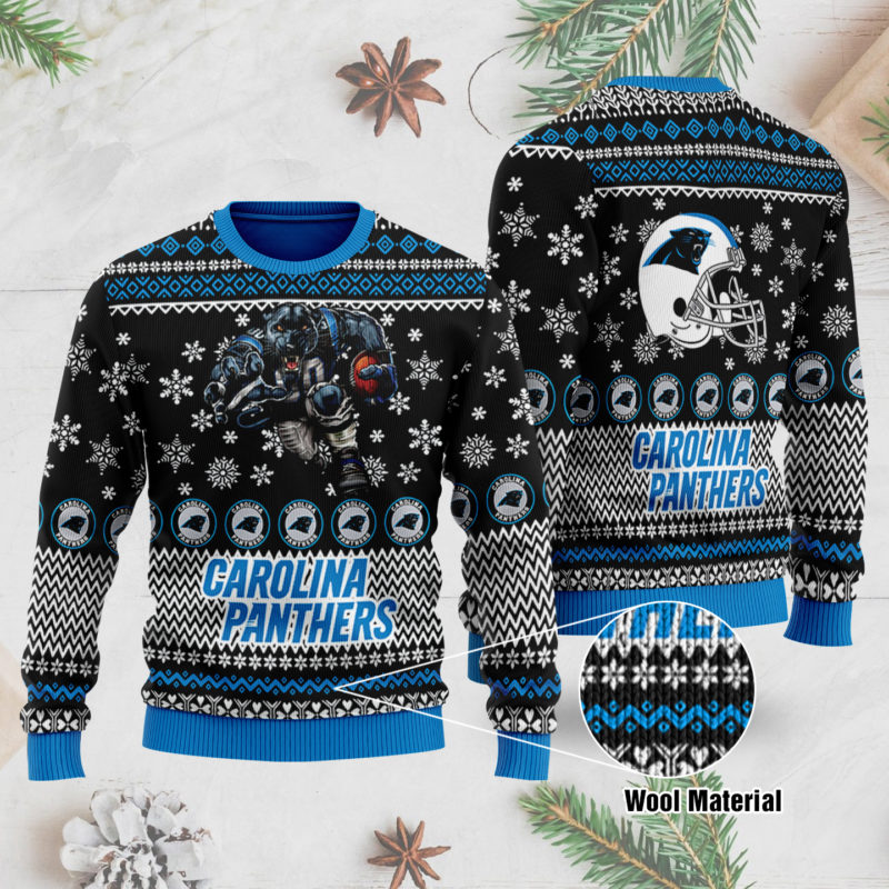 Carolina Panthers 3D Printed Ugly Christmas Sweater