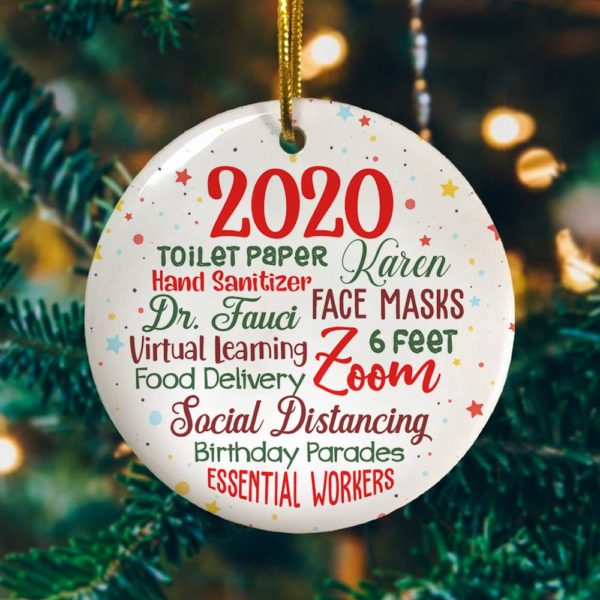 2020 Quarantined Decorative Christmas Ornament – Funny Holiday Gift
