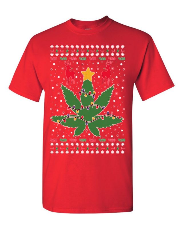 Marijuana Leaf 420 Weed Ugly Christmas Sweater