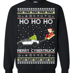 Tesla Merry Cybertruck Santa Ugly Christmas Sweater