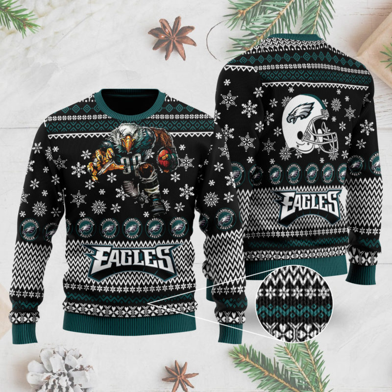 Philadelphia Eagles 3D Ugly Christmas Sweater