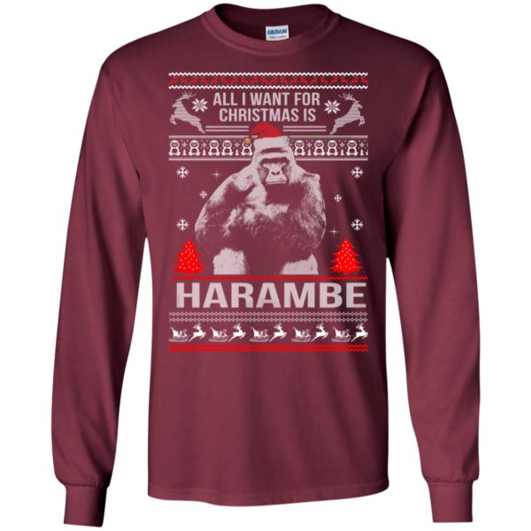 All I Want For Christmas Is Harambe Christmas Sweater