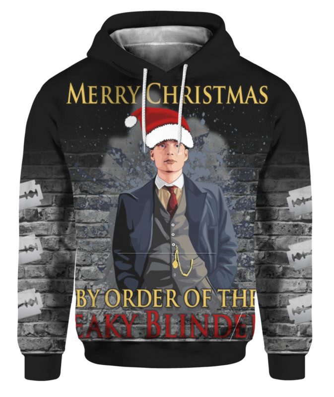 Merry Christmas By Order Of The Peaky Blinders 3D Ugly Christmas Sweater Hoodie