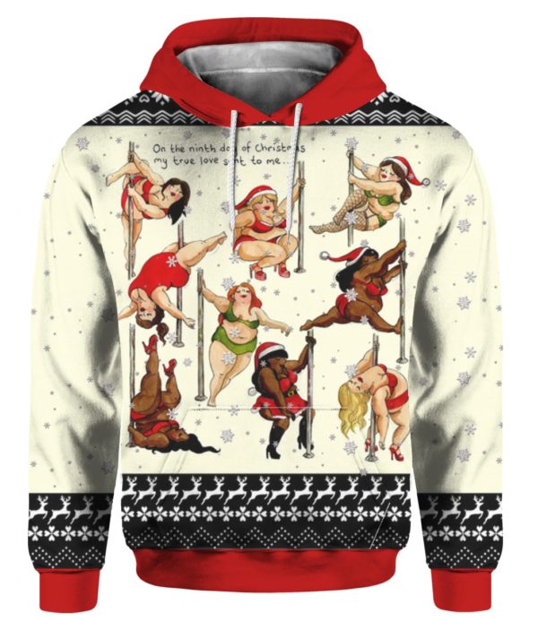 Nine Ladies Dancing Sexy 3D Ugly Christmas Sweater Hoodie
