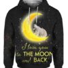 Snoopy I Love You To The Moon And Back 3D Shirt Sweater Hoodie