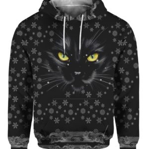 Black Cat 3D Christmas Sweater Hoodie