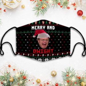 The Office Merry And Dwight Christmas Face Mask