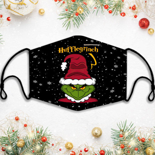 Grinch And Harry Potter Hufflegrinch Face Mask