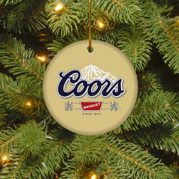 Coors Banquet Merry Christmas Circle Ornament