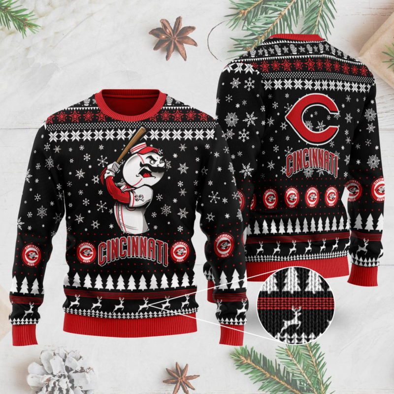 Cincinnati Reds 3D Ugly Christmas Sweater