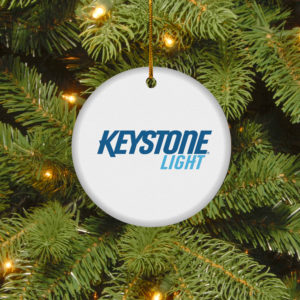 Keystone Light Merry Christmas Circle Ornament