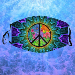 Hippie Symbol Peace Face Mask