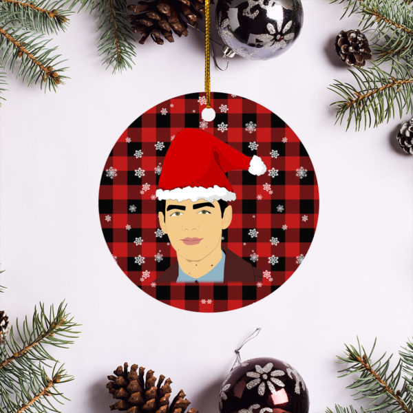 Joe Jonas Merry Christmas Circle Ornament