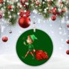 Santa, Reindeer Jingle Bells We wish you a Merry Christmas Christmas Decorative Ornament