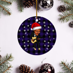Chuck Berry Merry Christmas Circle Ornament