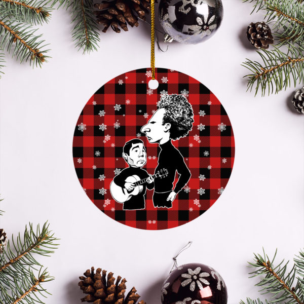 Simon and Garfunkel Merry Christmas Circle Ornament