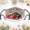 Buffalo Plaid Reindeer Merry Quarantine Face Mask