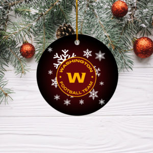 Washington Football Team Merry Christmas Circle Ornament