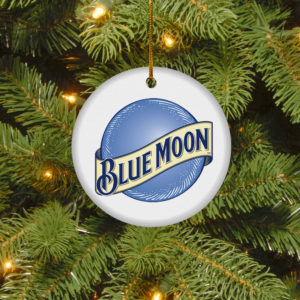 Blue Moon Merry Christmas Circle Ornament
