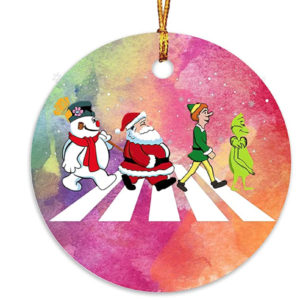Grinch Abbey Road Christmas Ornament