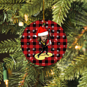 Tom Petty Merry Christmas Circle Ornament