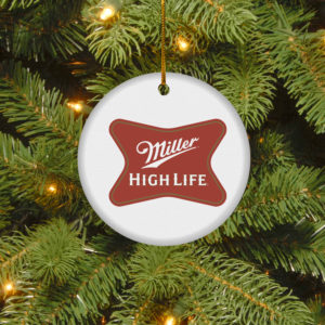 Miller High Life Merry Christmas Circle Ornament