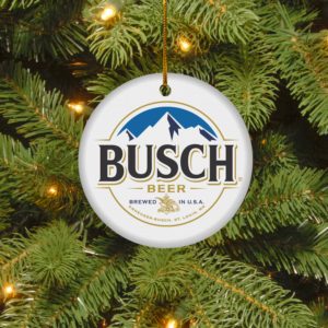 Busch Beer Merry Christmas Circle Ornament