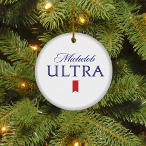 Michelob Ultra Merry Christmas Circle Ornament