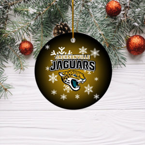Jacksonville Jaguars Merry Christmas Circle Ornament