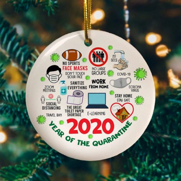 2020 Year of The Quarantine ? Quarantine 2020 Christmas Decorative Ornament