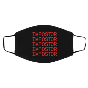 Red Impostor Amongus Game Face Mask