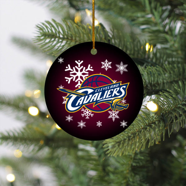 Cleveland Cavaliers Merry Christmas Circle Ornament