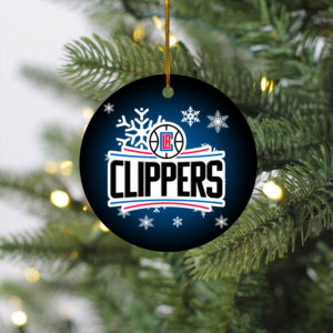 Los Angeles Clippers Merry Christmas Circle Ornament