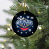 New York Knicks Merry Christmas Circle Ornament