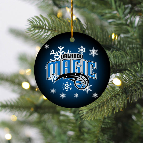 Orlando Magic Merry Christmas Circle Ornament