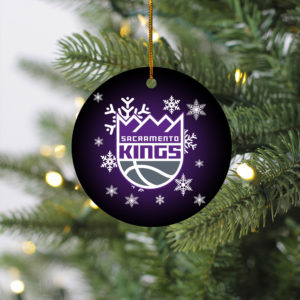 Sacramento Kings Merry Christmas Circle Ornament